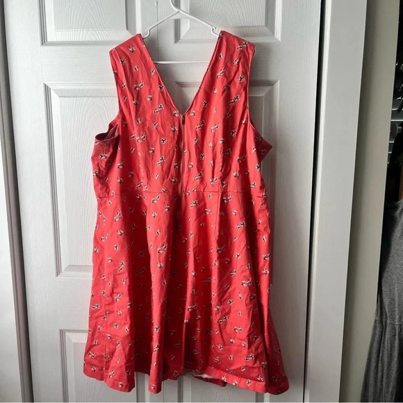 Lane Bryant Orange Floral Tank Dress Plus Size 26 - Picture 4 of 4